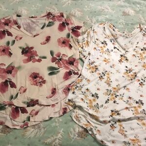 Latched Mama Floral V-Neck Nursing Top Set